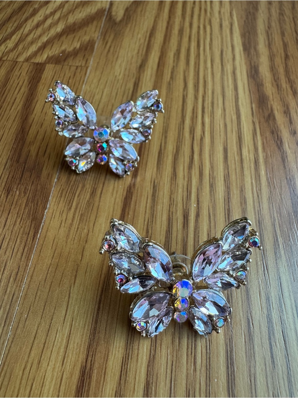 Crystal Butterfly Stud Earrings